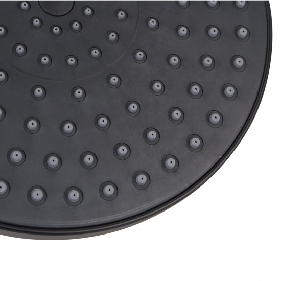 200mm 8" ABS Round Black Rainfall Shower Head 