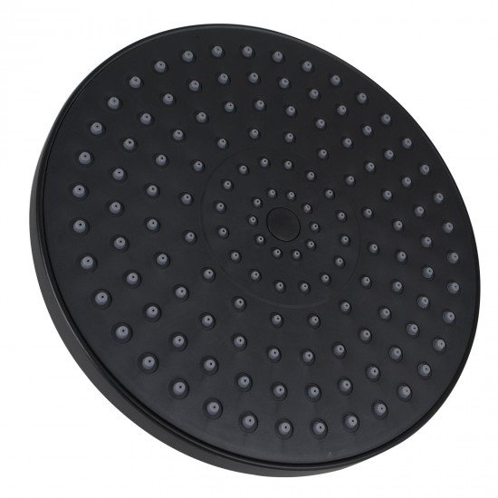 200mm 8" ABS Round Black Rainfall Shower Head 