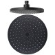 Round Matte Black 200mm ABS Shower Head with Ceiling Mounted Shower Arm