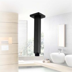 200mm Square Nero Black Ceiling Shower Arm 200mm Square Nero Black Ceiling Shower Arm