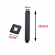 200mm Square Nero Black Ceiling Shower Arm