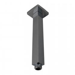 200mm Square Gunmetal Grey Ceiling Mounted Shower Arm 200mm Square Gunmetal Grey Ceiling Mounted Shower Arm