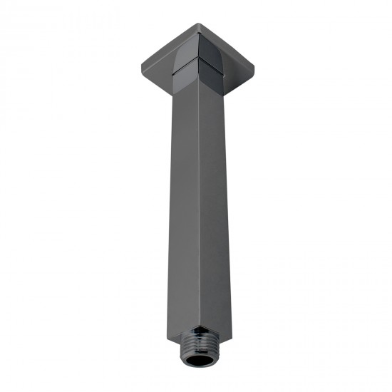 200mm Square Gunmetal Grey Ceiling Mounted Shower Arm