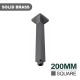 200mm Square Gunmetal Grey Ceiling Mounted Shower Arm