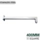 Square Chrome Stainless steel Wall Mounted Shower Arm 400mm