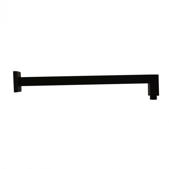 Square Nero Black Wall Mounted Shower Arm 400mm
