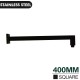 Square Matte Black 200mm ABS Shower Head with Wall Mounted Shower Arm