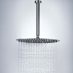 Round 300mm Chrome Rainfall Shower Head with 200mm Ceiling Mounted Shower Arm Round 300mm Chrome Rainfall Shower Head with 200mm Ceiling Mounted Shower Arm