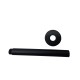 200mm Round Nero Black Ceiling Shower Arm