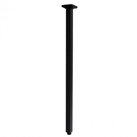 9” Square Black ABS Rainfall Shower Head 600mm Ceiling Shower Arm Set