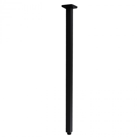 600mm Square Nero Black Ceiling Shower Arm