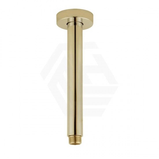 300mm Round Brushed Yellow Gold Ceiling Shower Arm