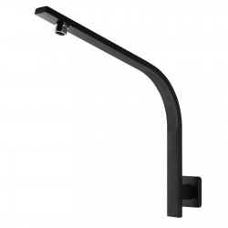 Square Nero Black Gooseneck Wall Shower Arm Square Nero Black Gooseneck Wall Shower Arm