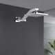 Square Chrome Rainfall Shower Head With Wall Mounted Shower Arm