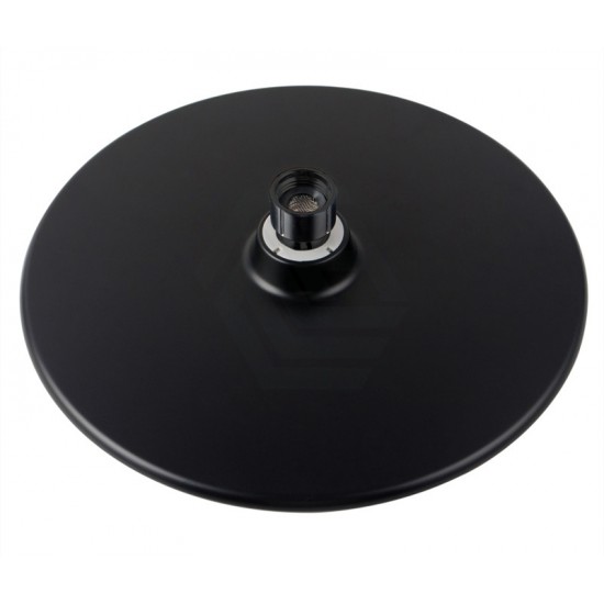 Round 230mm ABS Matte Black Shower Head with Wall Mounted Shower Arm
