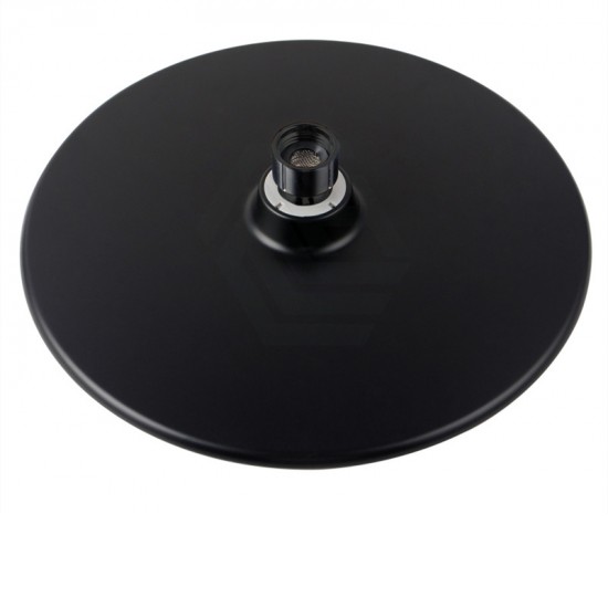 Round 230mm ABS Matte Black Shower Head with Wall Mounted Shower Arm