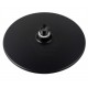 Round 230mm ABS Matte Black Shower Head with Ceiling Mounted Shower Arm
