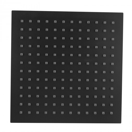 200mm 8'' ABS Square Nero Black Rainfall Shower Head