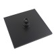 Square 200mm ABS Matte Black Shower Head with Wall Mounted Shower Arm