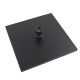 Square 200mm ABS Matte Black Shower Head with Ceiling Mounted Shower Arm