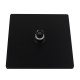 Square 225mm ABS Matte Black Shower Head with Ceiling Mounted Shower Arm