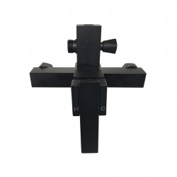 8 inch Square Black Twin Shower Set Bottom Water Inlet 3 Functions Handheld 8 inch Square Black Twin Shower Set Bottom Water Inlet 3 Functions Handheld