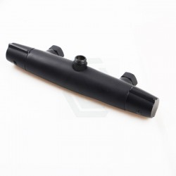 8 inch Round Matt Black Twin Shower Set With Sliding Rail Diverter Mixer Tap Bottom Water Inlet 8 inch Round Matt Black Twin Shower Set With Sliding Rail Diverter Mixer Tap Bottom Water Inlet