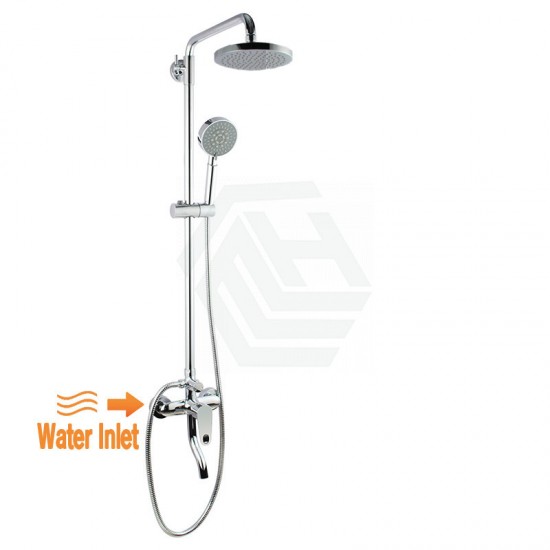 Round Twin Shower Set with ABS Top Shower Head Bottom Inlet