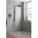 10 inch 250mm Round Gunmetal Grey Twin Shower Station Top Water Inlet 10 inch 250mm Round Gunmetal Grey Twin Shower Station Top Water Inlet