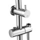 8 inch Right Angle Round Chrome Twin Shower Set Top Inlet