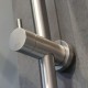 10 inch 250mm Round Brushed Nickel Twin Shower Station Top Water Inlet