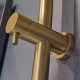 10 inch 250mm Round Brushed Yellow Gold Twin Shower Station Top Inlet
