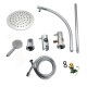 8 inch Round Chrome Twin Shower Set Top Water Inlet