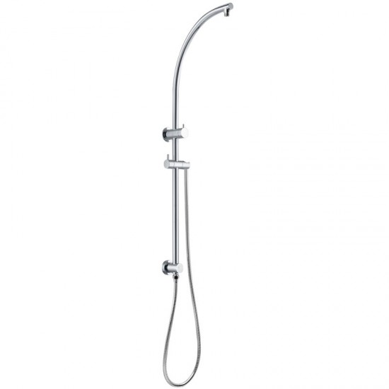 8 inch Round Chrome Twin Shower Set Top Water Inlet