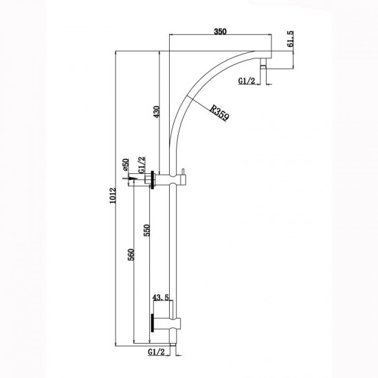 8 inch Round Chrome Twin Shower Set Top Water Inlet