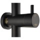 8 inch Round Matte Black Twin Shower Set Selectable Top/Bottom Water Inlet with Push Button Diverter