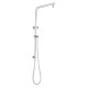 8 inch Round Chrome Twin Shower Set Selectable Top/Bottom Water Inlet with Push Button Diverter 8 inch Round Chrome Twin Shower Set Selectable Top/Bottom Water Inlet with Push Button Diverter