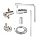 8 inch Round Chrome Twin Shower Set Selectable Top/Bottom Water Inlet with Push Button Diverter 8 inch Round Chrome Twin Shower Set Selectable Top/Bottom Water Inlet with Push Button Diverter