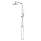 8 inch Round Chrome Twin Shower Set Selectable Top/Bottom Water Inlet with Push Button Diverter 8 inch Round Chrome Twin Shower Set Selectable Top/Bottom Water Inlet with Push Button Diverter