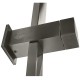 10 inch Square Gunmetal Grey Twin Shower Top Water Inlet