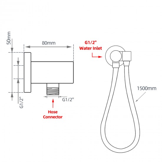 Round Chrome Handheld Shower Set