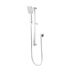 Square Chrome Shower Rail with handheld shower Square Chrome Shower Rail with handheld shower