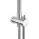300mm Height Chrome Round Twin Shower Set Top Water Inlet