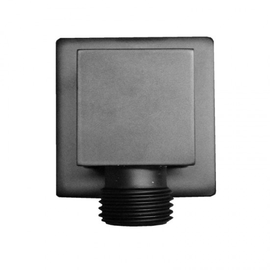 Water Inlet Shower Head Wall Elbow Square Brass Connector Connection Water Hose Inlet Matt Black