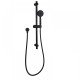 Round Black Adjustable Shower Rail with Round Black Handheld Shower