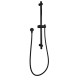 Round Black Adjustable Shower Rail with Round Black Handheld Shower