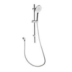 Round Chrome Adjustable Shower Rail with Handheld Shower Set Round Chrome Adjustable Shower Rail with Handheld Shower Set