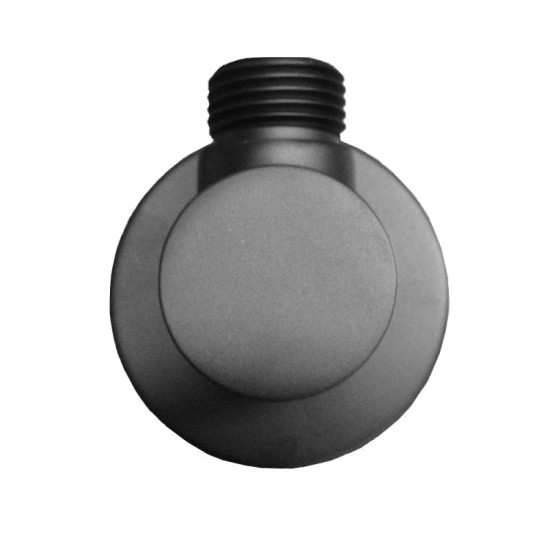 Water Inlet Shower Wall Elbow Round Brass Connector Connection Water Hose Inlet Matt Black