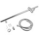 Round Chrome Shower Rail With Hand held Shower Set