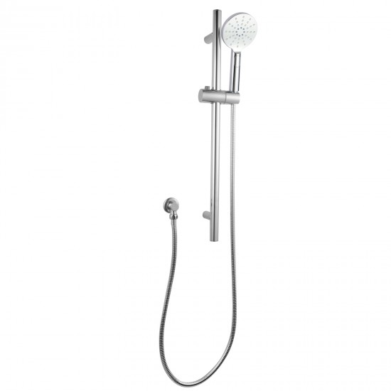 Round Chrome Shower Rail With Hand held Shower Set